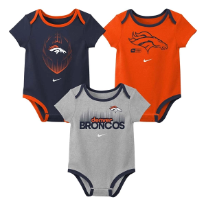 Nike Baby Denver Broncos Logo Onesie 3pk