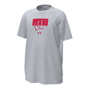 Wisconsin Badgers Under Armour Split Kids' T-Shirt Small Grey
