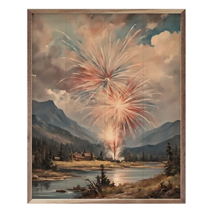 Kendrick Home Fireworks West Over Mountains Sign
