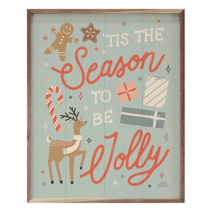 Kendrick Home Reindeer Holiday III Season By Laura Marshall Sign