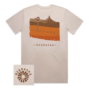Men's Homeplace Apparel Nebraska Wildscape T-Shirt Medium White