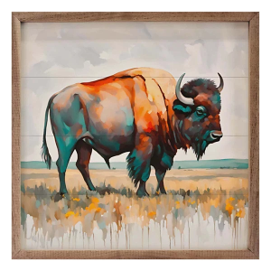Kendrick Home Teal Buffalo Sign
