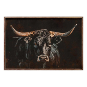 Kendrick Home Black Longhorn Sign