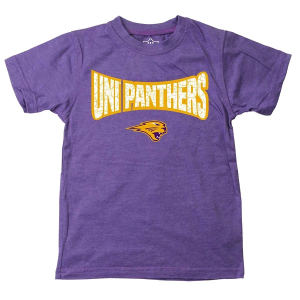 Northern Iowa Panthers Wes and Willy Basic Logo Kids' T-Shirt Small Grape