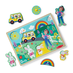 Melissa & Doug Ms. Rachel Wooden Song Puzzle 6 Pieces