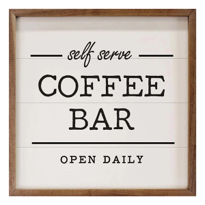 Kendrick Home Self Serve Coffee Bar White Sign