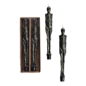 Creative Co-Op Unscented Skeleton Shaped Taper in Box (Set of 2) candles