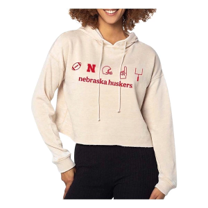 Nebraska Cornhuskers Chicka-D Women's Hoodie XLarge Oatmeal