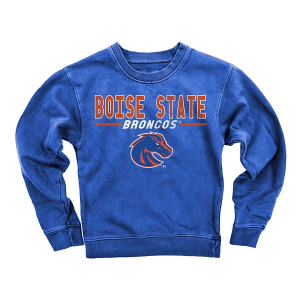 Boise State Broncos Wes and Willy Kids Girls' Crew Medium Blue
