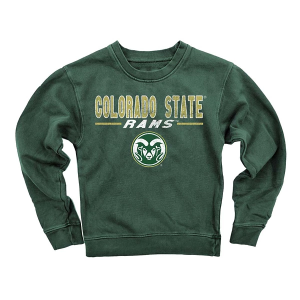 Colorado State Rams Wes and Willy Kids Girls' Crew XLarge Dark Green