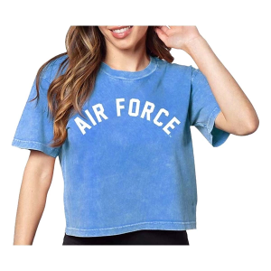 Air Force Falcons Chicka-D Women's Coed Short and Sweet T-Shirt XLarge Royal