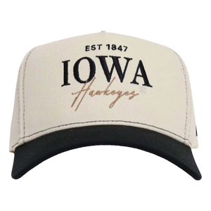 Iowa Hawkeyes NO RIVALS Vintage Adjustable Hat One Size Cream