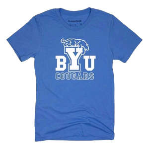 BYU Cougars Homefield Apparel Retro T-Shirt Medium Royal