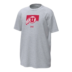 Utah Utes Under Armour Split Kids' T-Shirt Large Grey