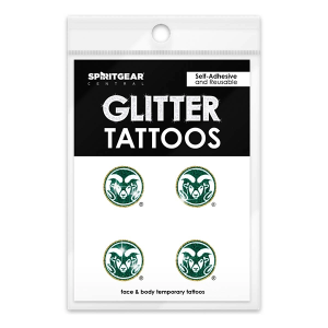 Spirit Gear Colorado State Rams 4pk. Glitter Tattoos