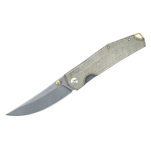 GiantMouse Ace Clyde Green Canvas Brass Pocket Knife