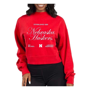 Nebraska Cornhuskers Chicka-D Women's Crew XLarge Red