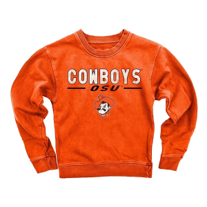 Oklahoma State Cowboys Wes and Willy Kids Girls' Crew 5 Orange