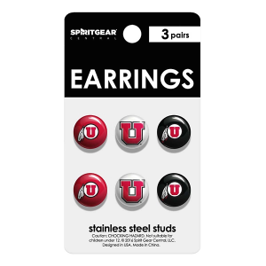 Spirit Gear Utah Utes Stud Earrings