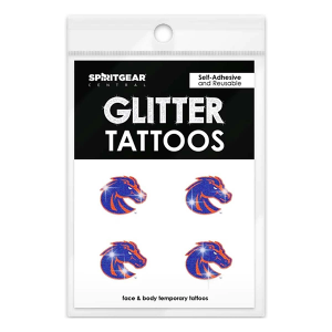 Spirit Gear Boise State Broncos 4pk. Glitter Tattoos