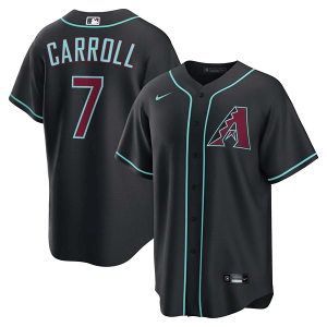 Arizona Diamondbacks Corbin Carroll #7 Nike Alternate Replica Jersey Small Black