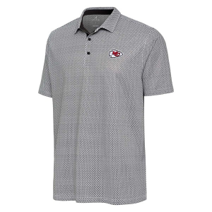 Kansas City Chiefs Antigua Intersect Polo 2XLarge Heather Black