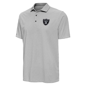 Las Vegas Raiders Antigua Pave Polo Large Black/White