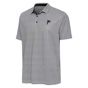 Atlanta Falcons Antigua Intersect Polo 2XLarge Heather Black