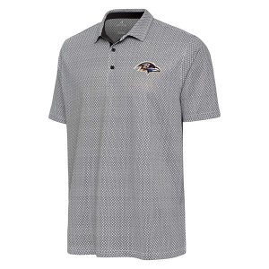 Baltimore Ravens Antigua Intersect Polo 2XLarge Heather Black