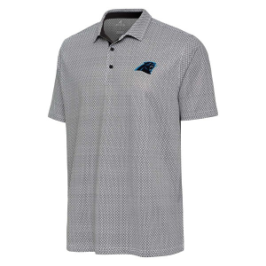 Carolina Panthers Antigua Intersect Polo Large Heather Black
