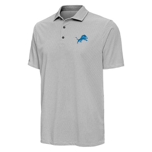 Detroit Lions Antigua Pave Polo XLarge Black/White