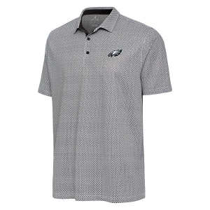 Philadelphia Eagles Antigua Intersect Polo Large Heather Black