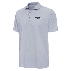 Seattle Seahawks Antigua Pave Polo Large Navy/White