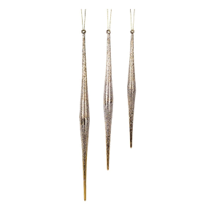 Melrose International Glass Icicle (Set of 6)