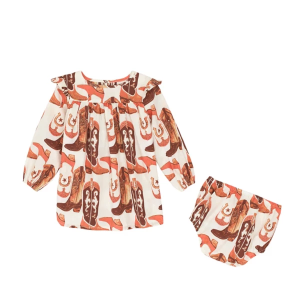 Girls' Wrangler Boots Dress 3T White