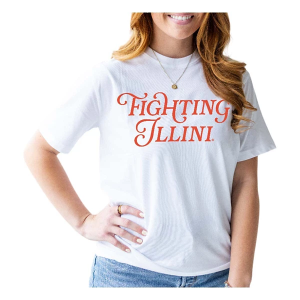 Illinois Fighting Illini Gameday Social Women's Rafaella T-Shirt Small White