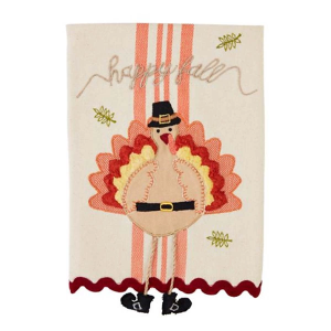 Mud Pie Pilgrim Turkey Dangle Leg Towel