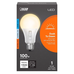 Feit Electric A19 E26 LED Dusk to Dawn 100 Watt Bulb