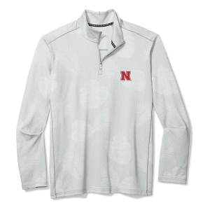 Nebraska Cornhuskers Tommy Bahama Delray 1/4 Zip Medium White