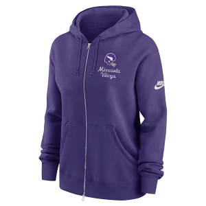 Women's Minnesota Vikings Nike Rewind Phoenix Full Zip XSmall Purple