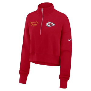 Women's Kansas City Chiefs Nike 2025 Phoenix 1/4 Zip Large Red