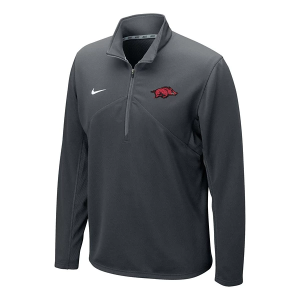 Arkansas Razorbacks Nike DriFit Training 1/4 Zip Large Anthricite