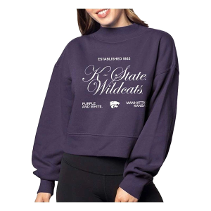 Kansas State Wildcats Chicka-D Women's Crew Medium Purple