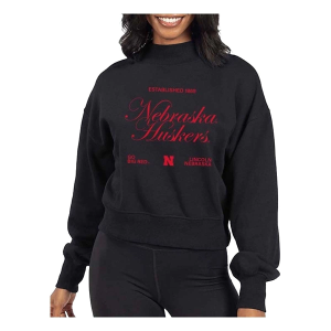 Nebraska Cornhuskers Chicka-D Women's Crew Medium Black