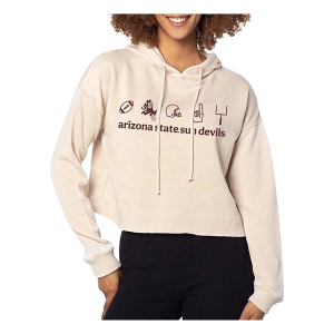 Arizona State Sun Devils Chicka-D Women's Hoodie Small Oatmeal