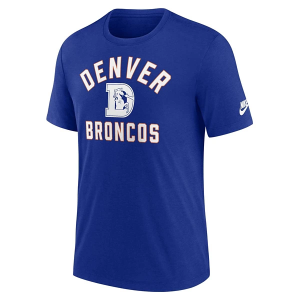 Denver Broncos Nike Tri Rewind T-Shirt Medium Royal