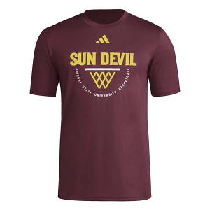 Arizona State Sun Devils adidas Pregame Net T-Shirt Small Red