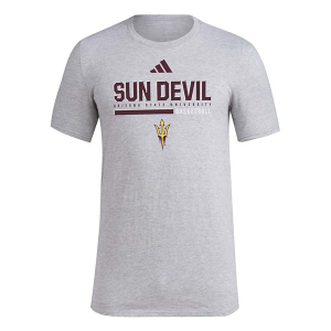 Arizona State Sun Devils adidas Pregame Basketball T-Shirt Large Heather Grey