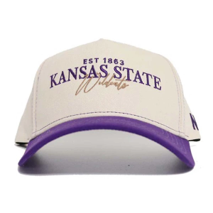 Kansas State Wildcats NO RIVALS Vintage Adjustable Hat One Size Cream