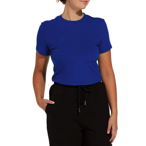 Women's Mikarose Ribbed T-Shirt XSmall Cobalt Blue